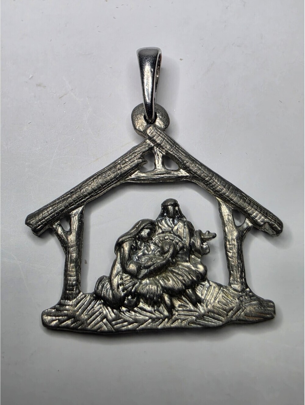 Handmade Nativity Pendant - Religious Jewelry